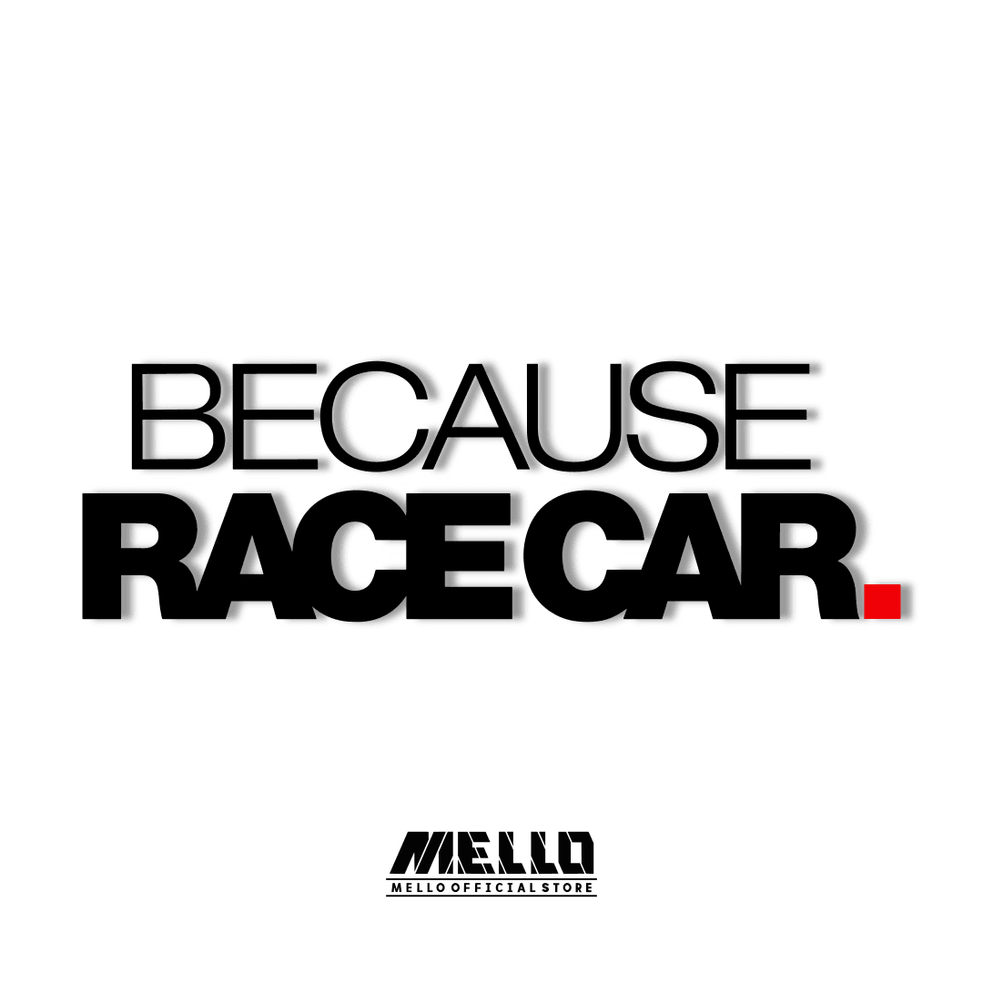 Because Race Car - Sticker - Mello's Shop