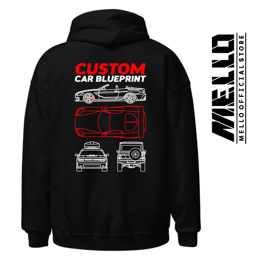 Custom Blueprint Hoodie - Premium