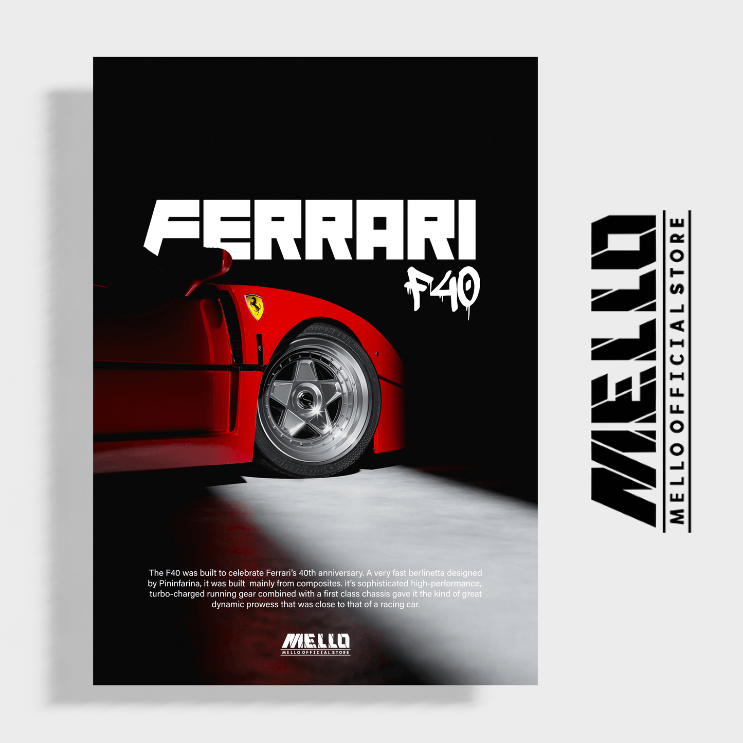 Ferrari F40 Poster - Mello's Shop