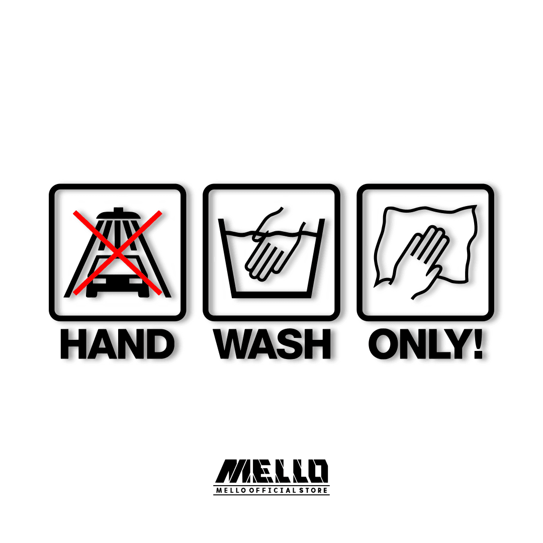 Hand Wash Only Sticker - Mello's Shop
