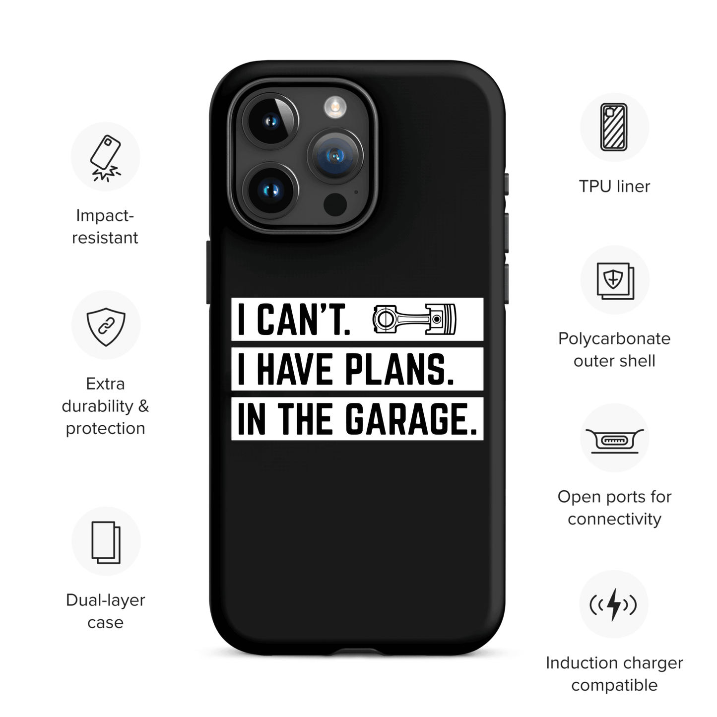 Plans in garage - Tough Phone Case - Mello's Shop