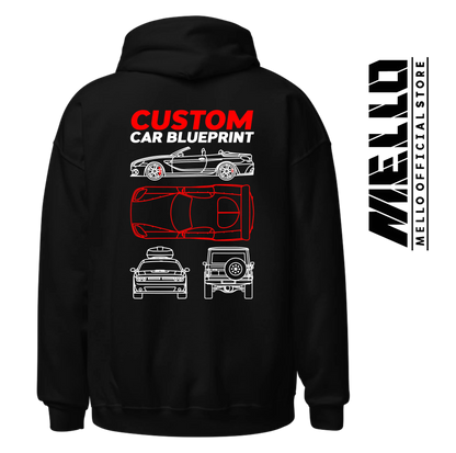 Custom Blueprint Hoodie - Premium