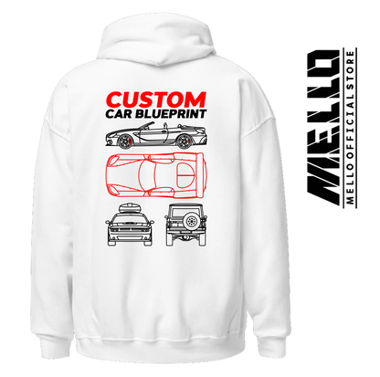 Custom Blueprint Hoodie - Premium