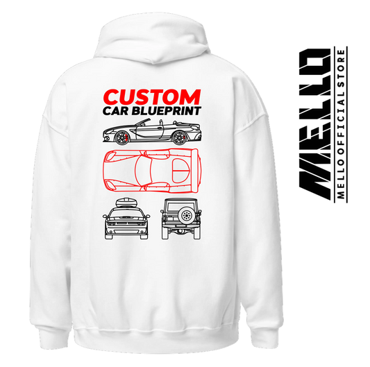 Custom Blueprint Hoodie - Premium