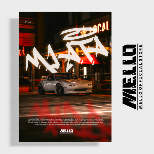 Mazda Miata Widebody Poster - Mello's Shop