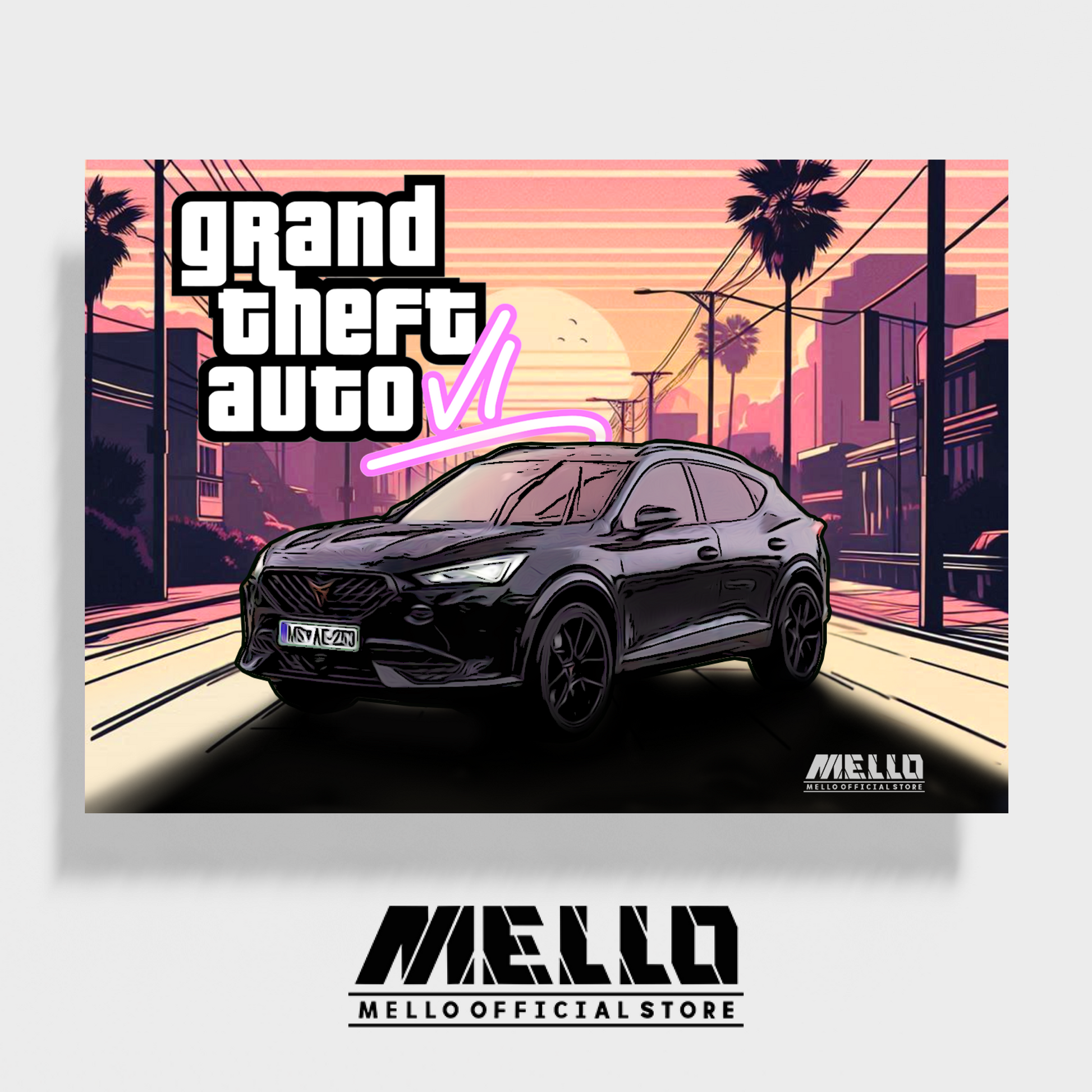 YOUR CAR on a GTA 6 Poster - Mello's Shop